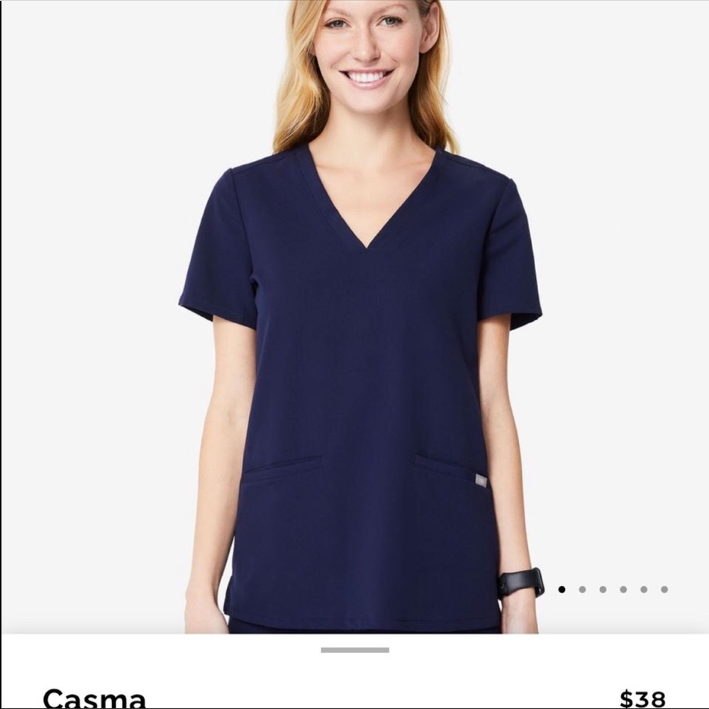 FIGS CASMA 3 pocket top Navy Small (FIRM)